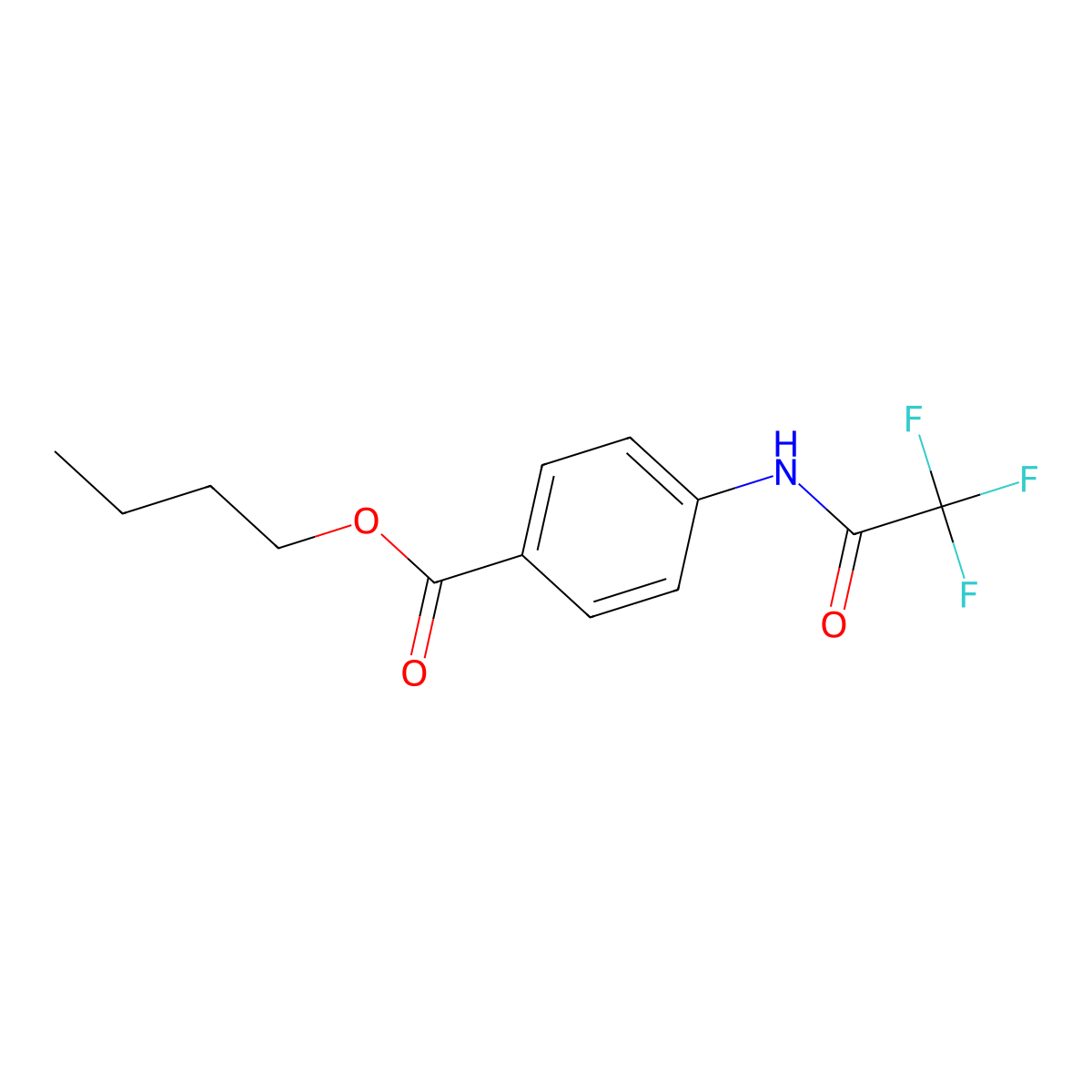 Butyl 4-[(trifluoroacetyl)amino]benzoate molecular structure, CAS 331987-70-3