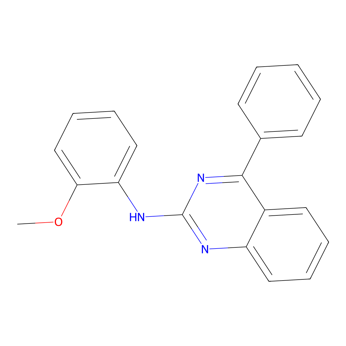 N-(2-methoxyphenyl)-4-phenylquinazolin-2-amine molecular structure, CAS 331988-64-8