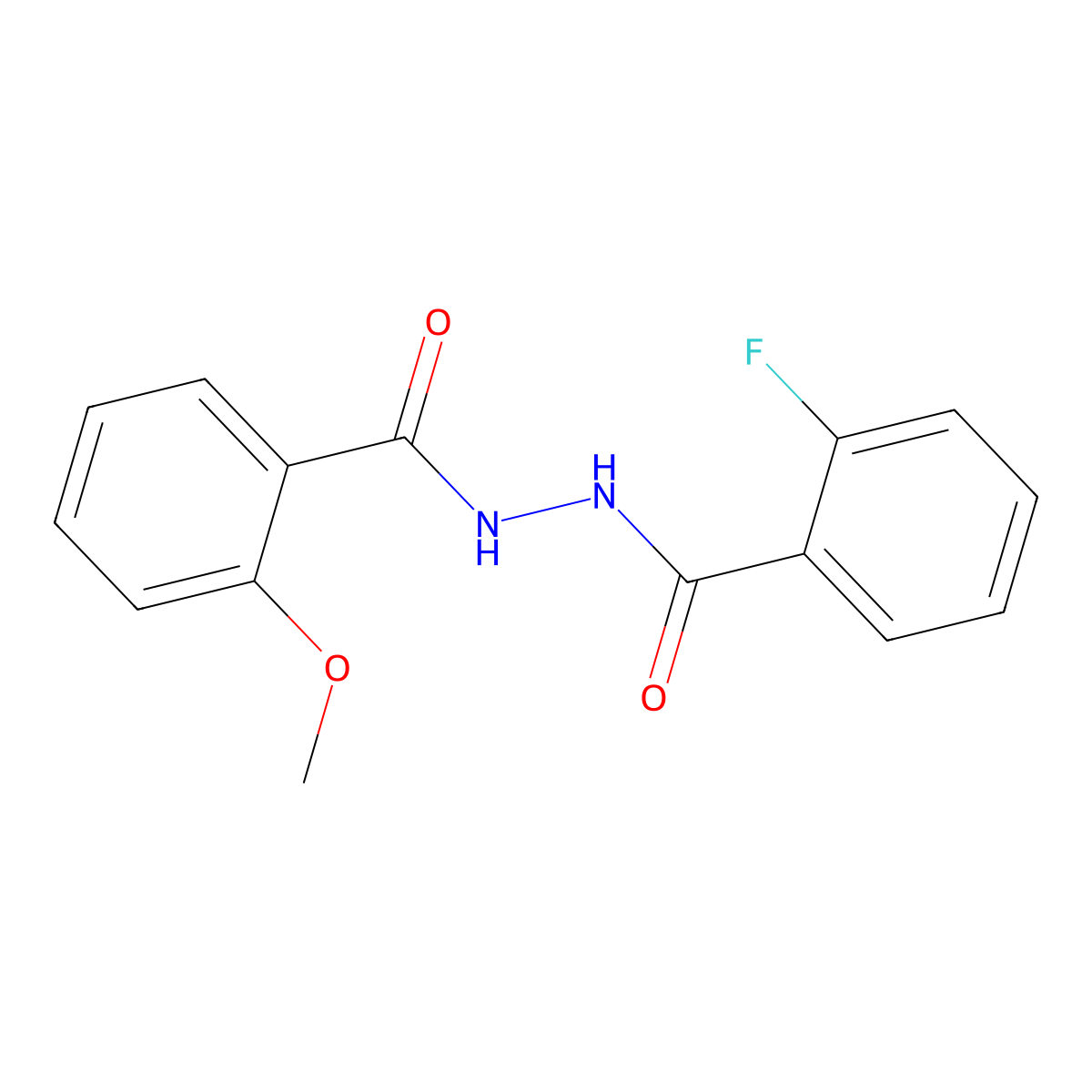N'-(2-fluorobenzoyl)-2-methoxybenzohydrazide molecular structure, CAS 331988-89-7