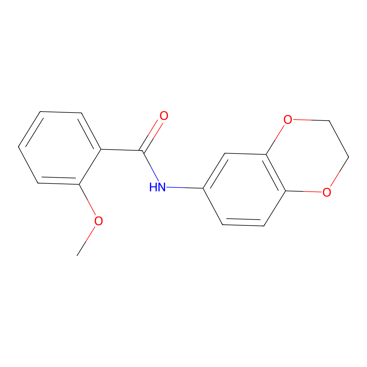N-(2,3-dihydro-1,4-benzodioxin-6-yl)-2-methoxybenzamide molecular structure, CAS 331989-06-1