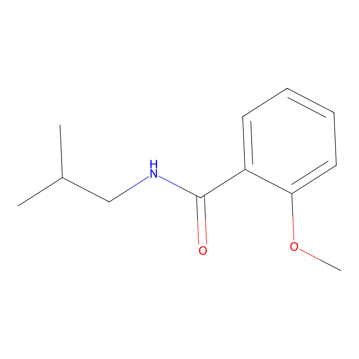 N-isobutyl-2-methoxybenzamide molecular structure, CAS 331989-07-2