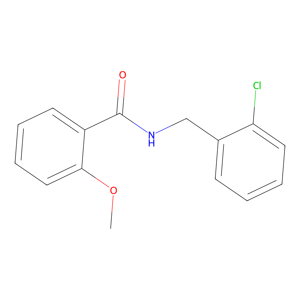 N-[(2-chlorophenyl)methyl]-2-methoxybenzamide molecular structure, CAS 331989-08-3