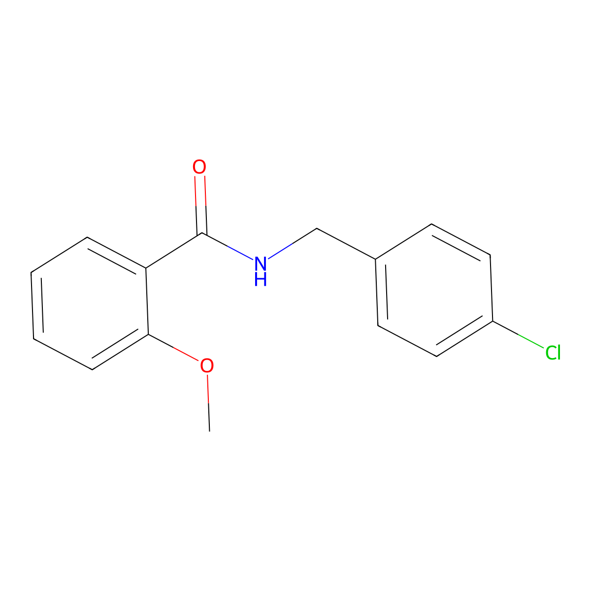 N-(4-chlorobenzyl)-2-methoxybenzamide molecular structure, CAS 331989-09-4