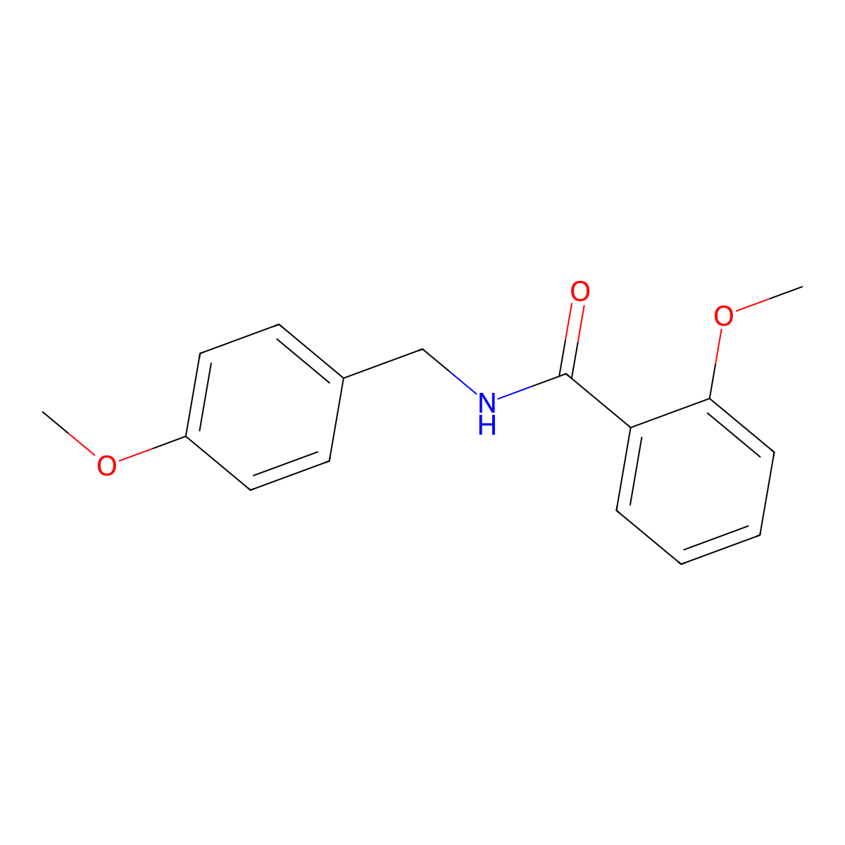 2-methoxy-N-(4-methoxybenzyl)benzamide molecular structure, CAS 331989-13-0