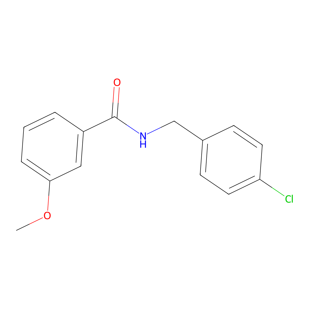 N-[(4-chlorophenyl)methyl]-3-methoxybenzamide molecular structure, CAS 331989-42-5