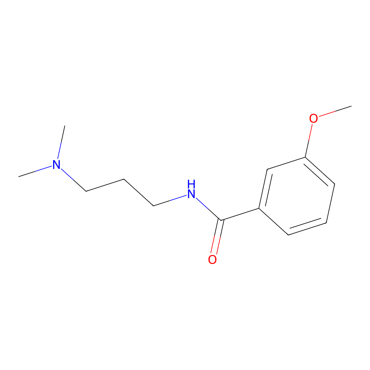N-[3-(dimethylamino)propyl]-3-methoxybenzamide molecular structure, CAS 331989-45-8