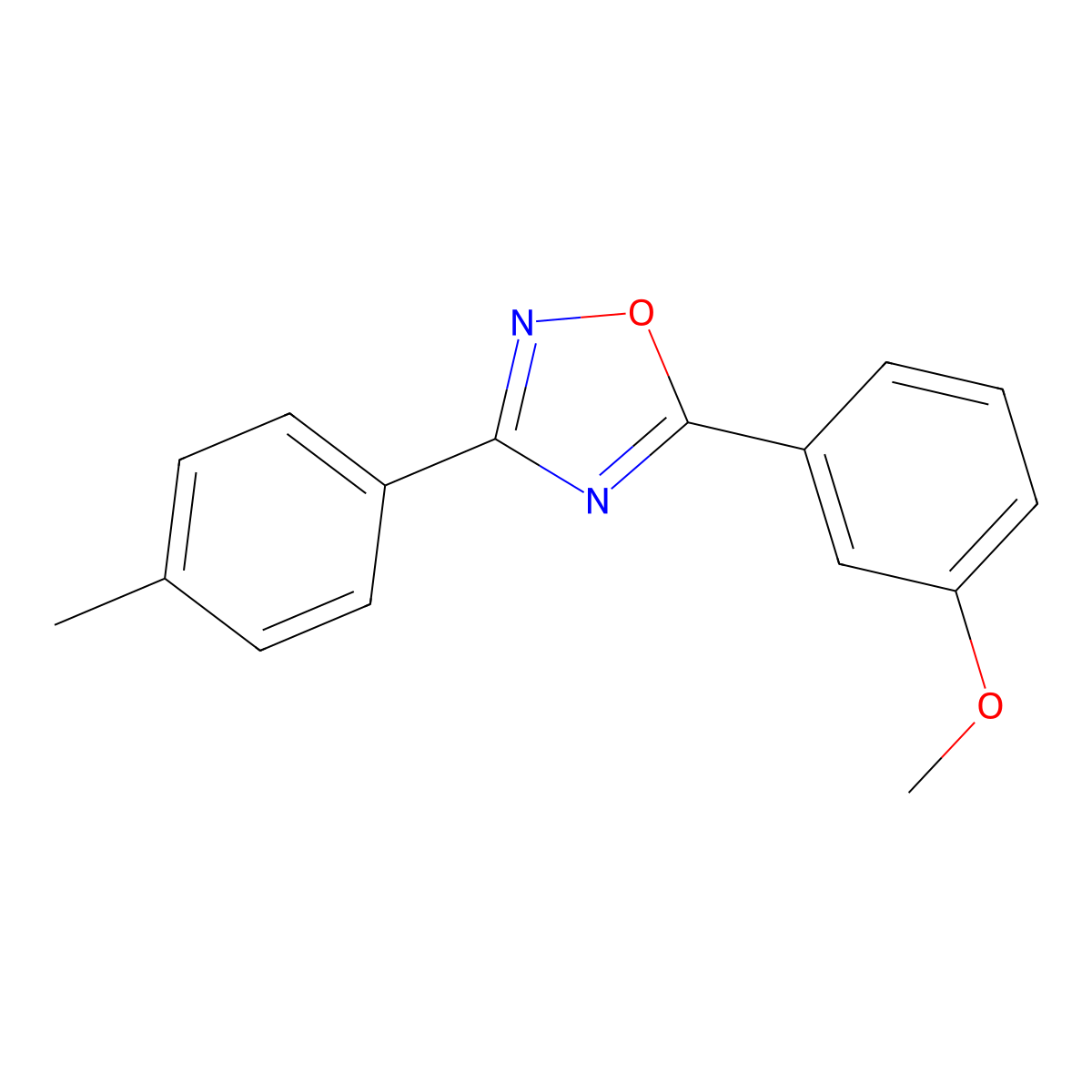 5-(3-Methoxyphenyl)-3-(4-methylphenyl)-1,2,4-oxadiazole molecular structure, CAS 331989-50-5
