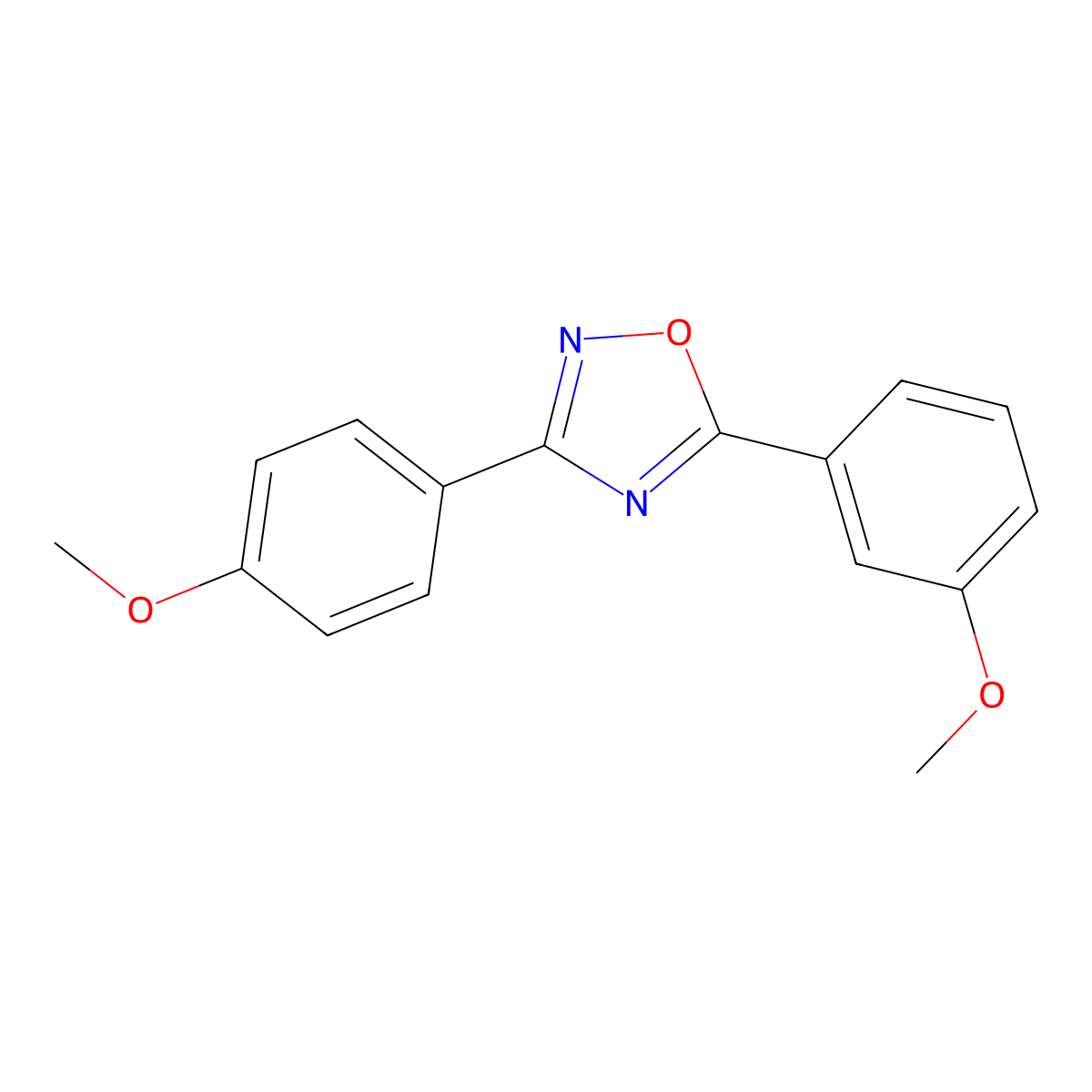 5-(3-Methoxyphenyl)-3-(4-methoxyphenyl)-1,2,4-oxadiazole molecular structure, CAS 331989-53-8