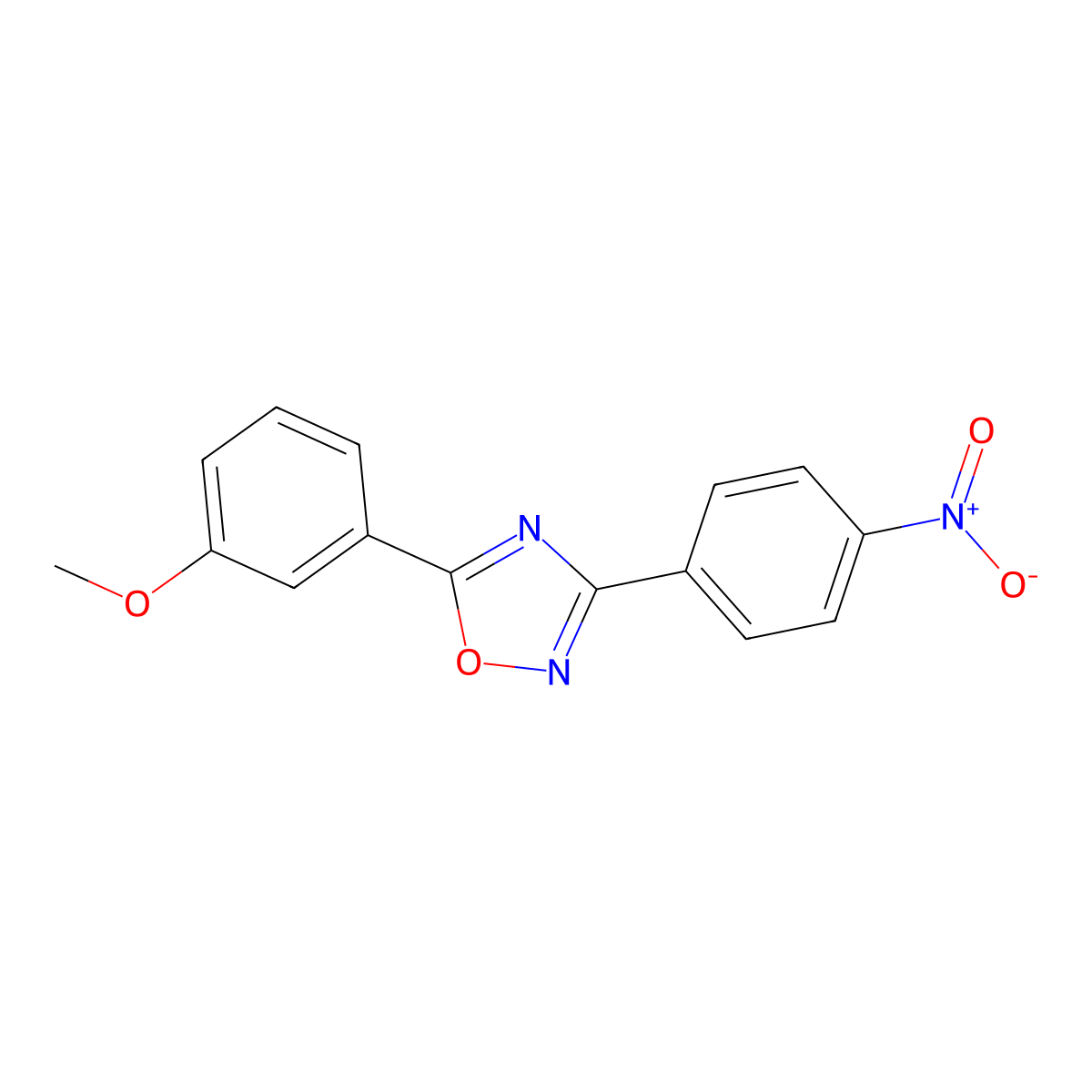 5-(3-Methoxyphenyl)-3-(4-nitrophenyl)-1,2,4-oxadiazole molecular structure, CAS 331989-55-0