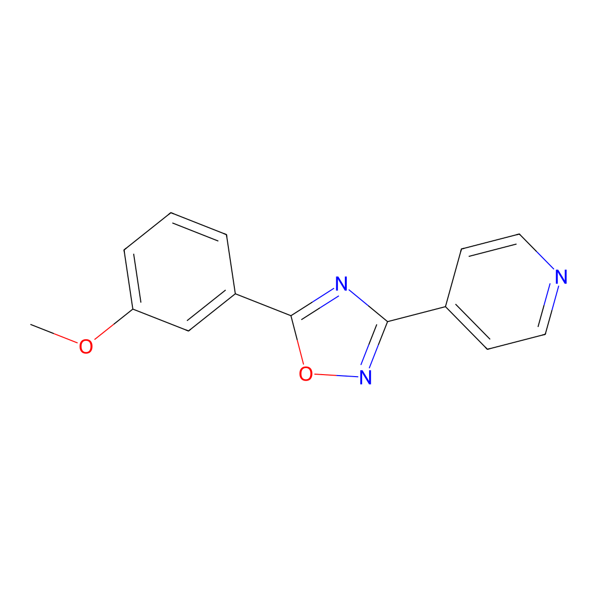 4-[5-(3-Methoxyphenyl)-1,2,4-oxadiazol-3-yl]pyridine molecular structure, CAS 331989-56-1