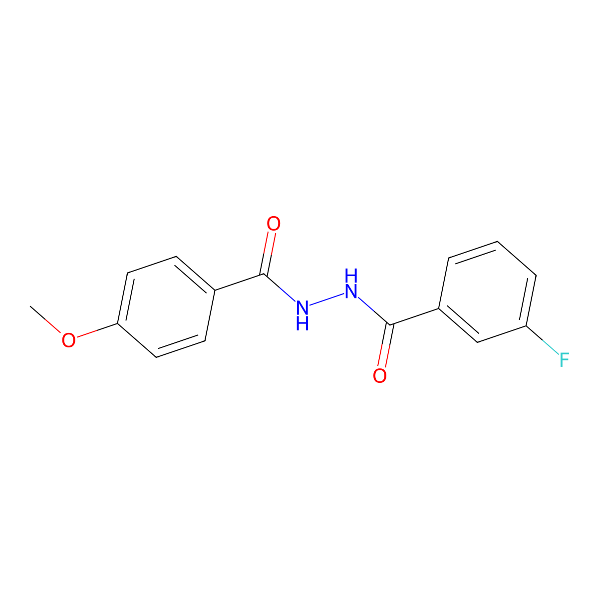 3-fluoro-N'-(4-methoxybenzoyl)benzohydrazide molecular structure, CAS 331989-59-4