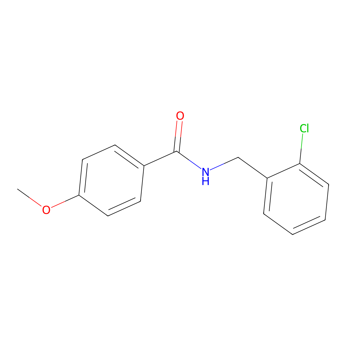 N-[(2-chlorophenyl)methyl]-4-methoxybenzamide molecular structure, CAS 331989-69-6
