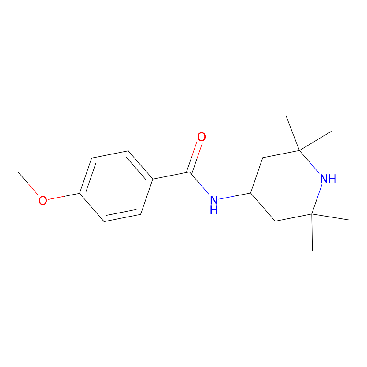 4-methoxy-N-(2,2,6,6-tetramethylpiperidin-4-yl)benzamide molecular structure, CAS 331989-71-0