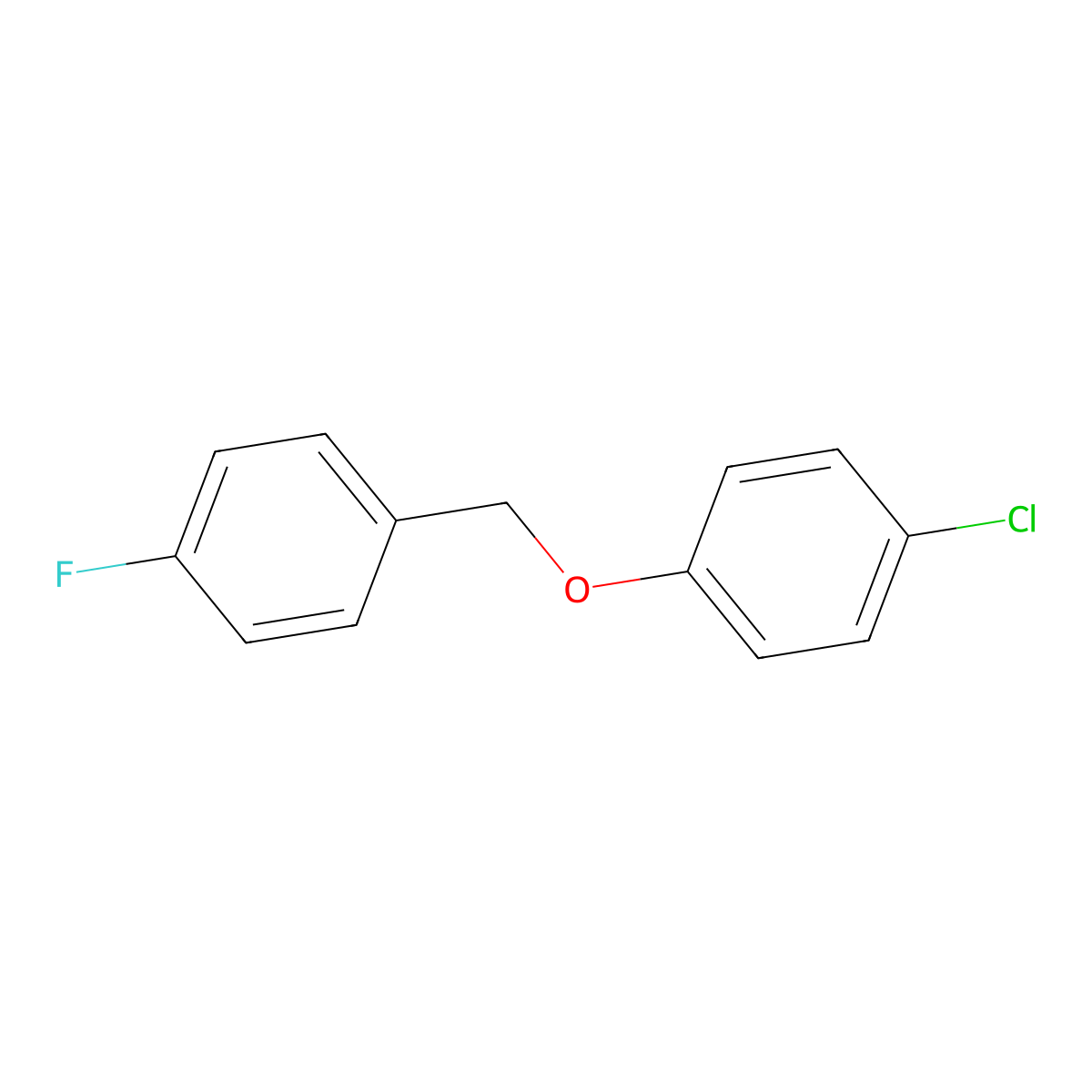 4-(4-Fluorobenzyloxy)chlorobenzene molecular structure, CAS 332-04-7