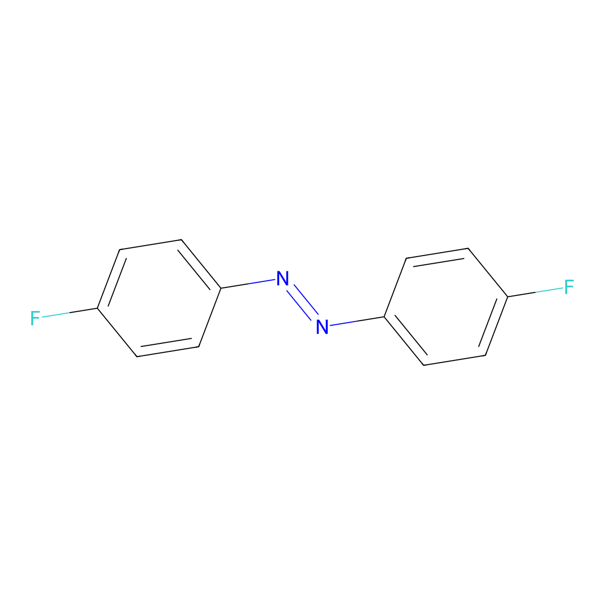 Azobenzene, 4,4'-difluoro- molecular structure, CAS 332-07-0