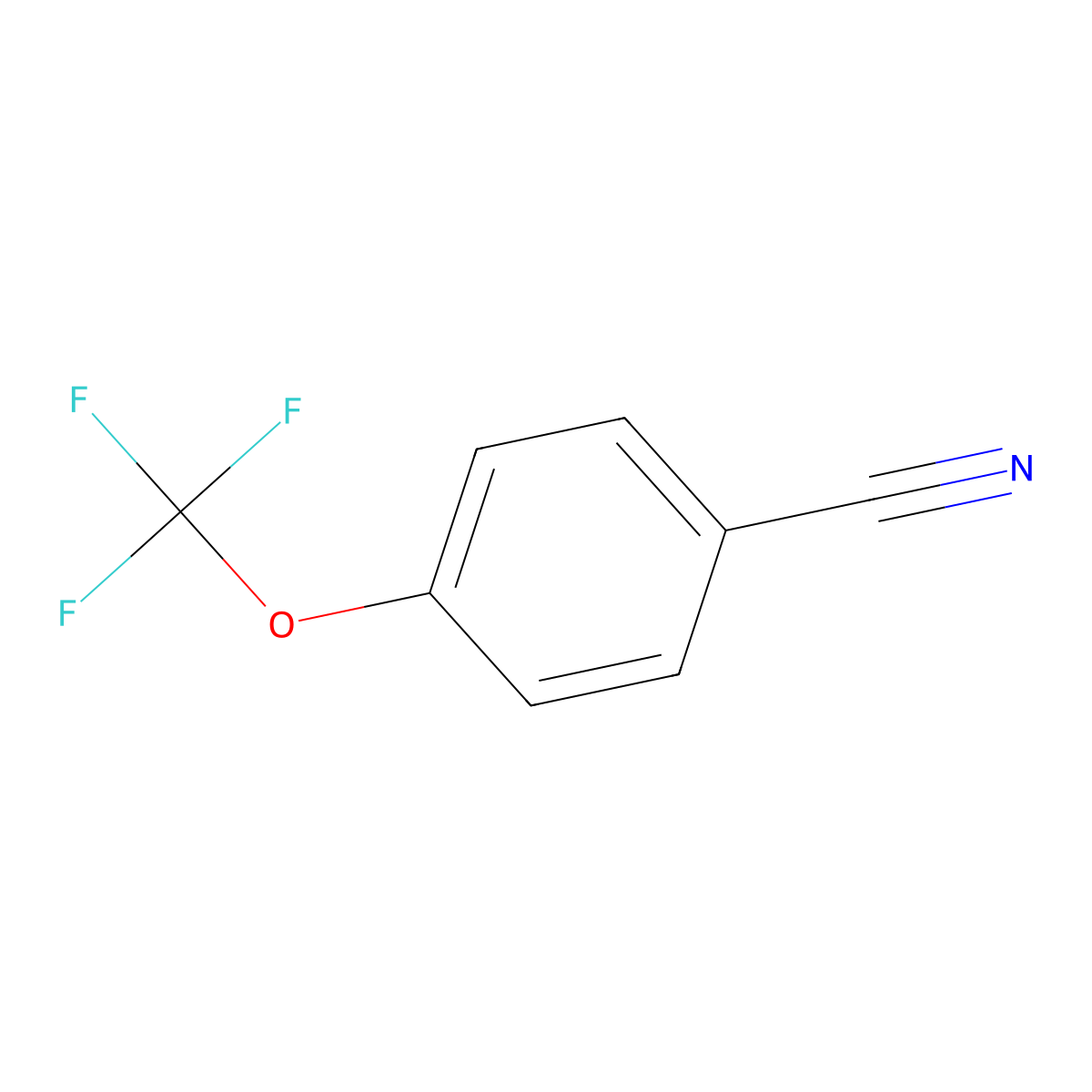4-(Trifluoromethoxy)benzonitrile molecular structure, CAS 332-25-2