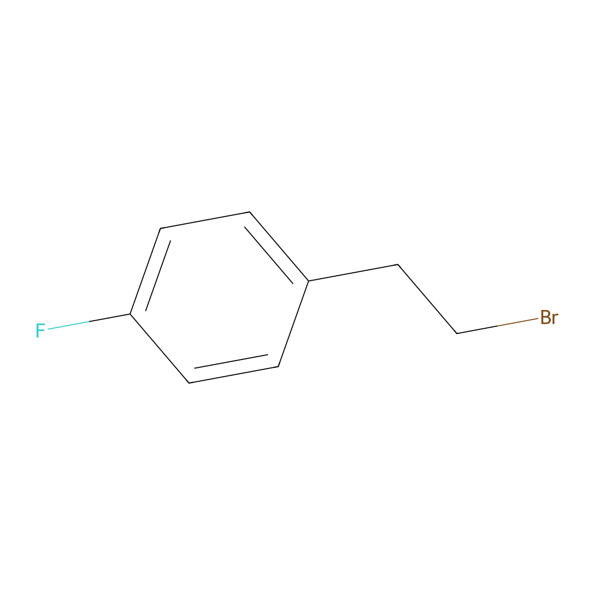 4-Fluorophenethyl bromide molecular structure, CAS 332-42-3