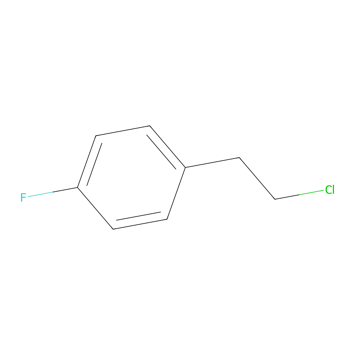 1-(2-Chloroethyl)-4-fluorobenzene molecular structure, CAS 332-43-4