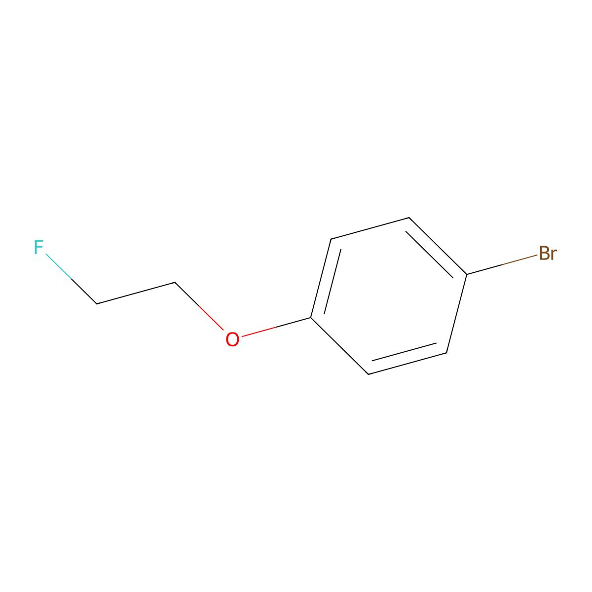 1-Bromo-4-(2-fluoroethoxy)benzene molecular structure, CAS 332-47-8