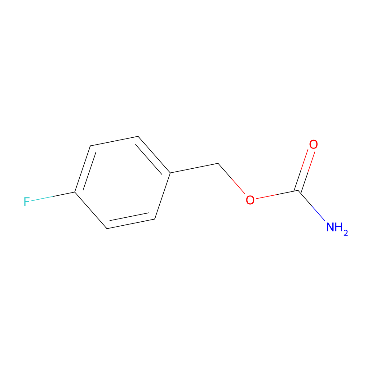(4-Fluorophenyl)methyl carbamate molecular structure, CAS 332-49-0