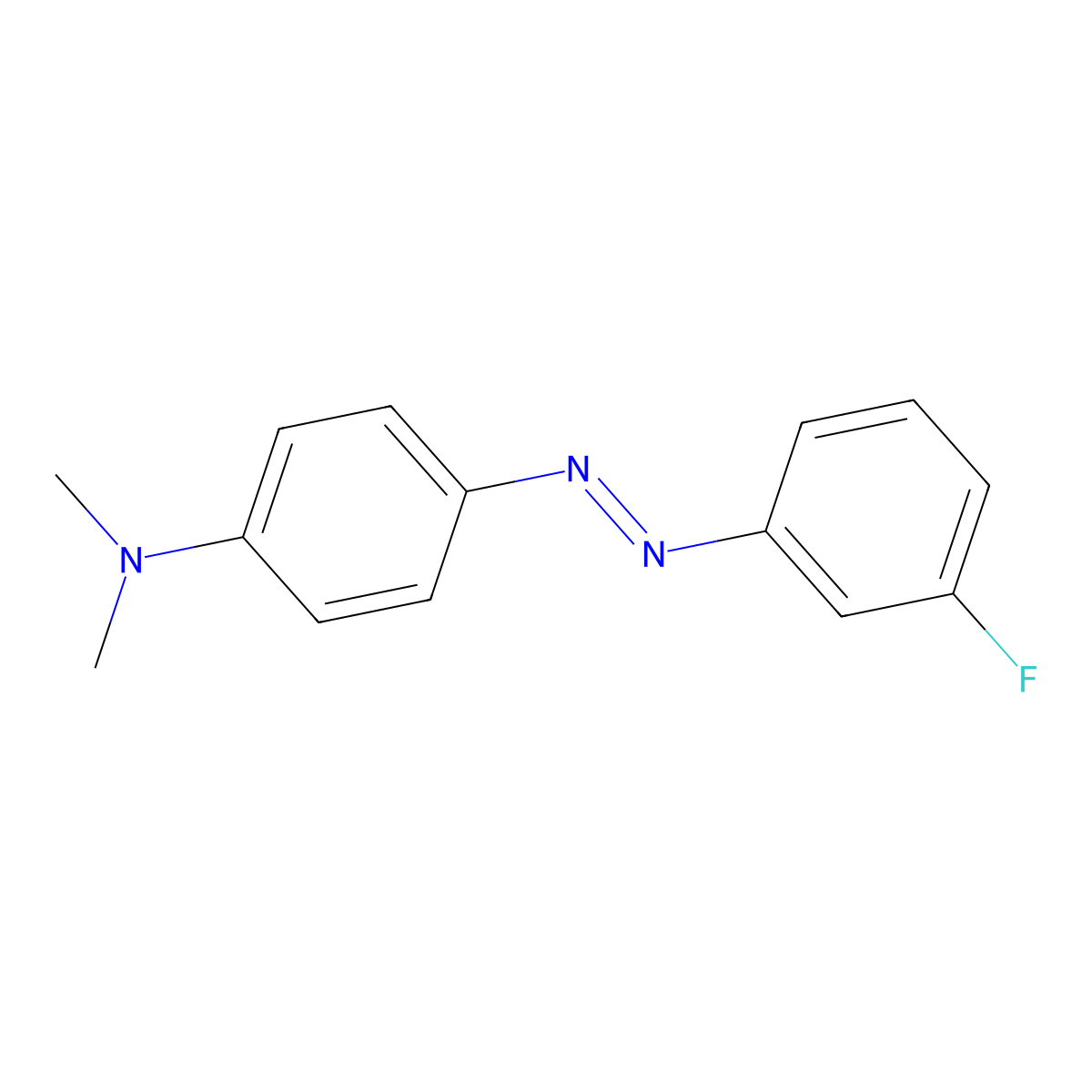 4-[2-(3-Fluorophenyl)diazenyl]-N,N-dimethylbenzenamine molecular structure, CAS 332-54-7