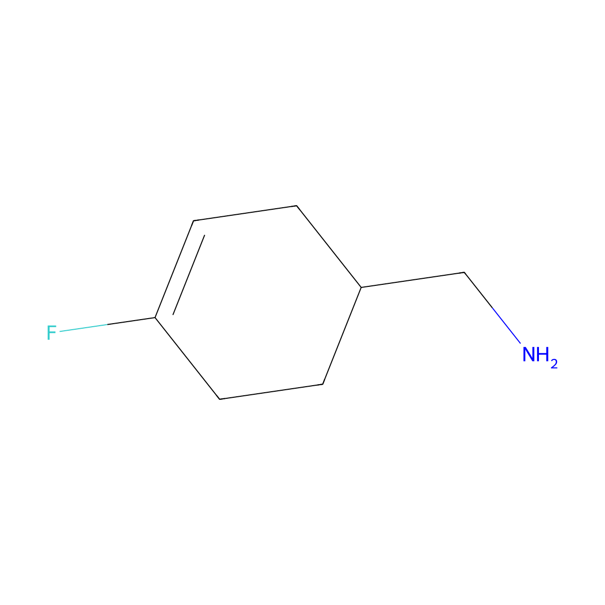 4-Fluoro-3-cyclohexene-1-methanamine molecular structure, CAS 332-78-5