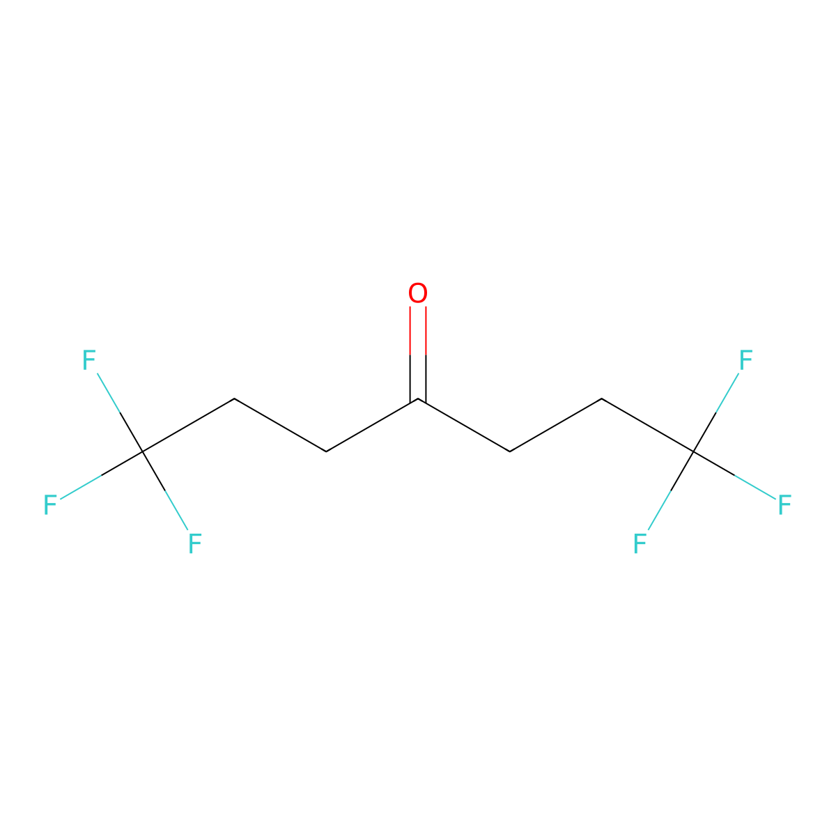 1,1,1,7,7,7-Hexafluoro-4-heptanone molecular structure, CAS 332-86-5