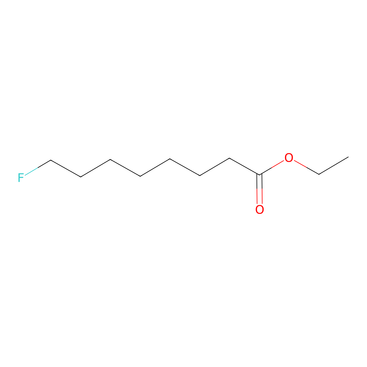 Octanoic acid, 8-fluoro-, ethyl ester molecular structure, CAS 332-97-8