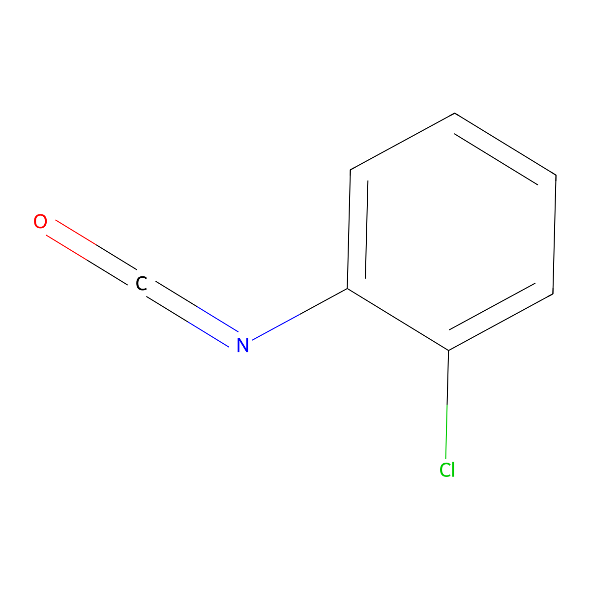 Chlorophenyl isocyanate molecular structure, CAS 3320-83-0