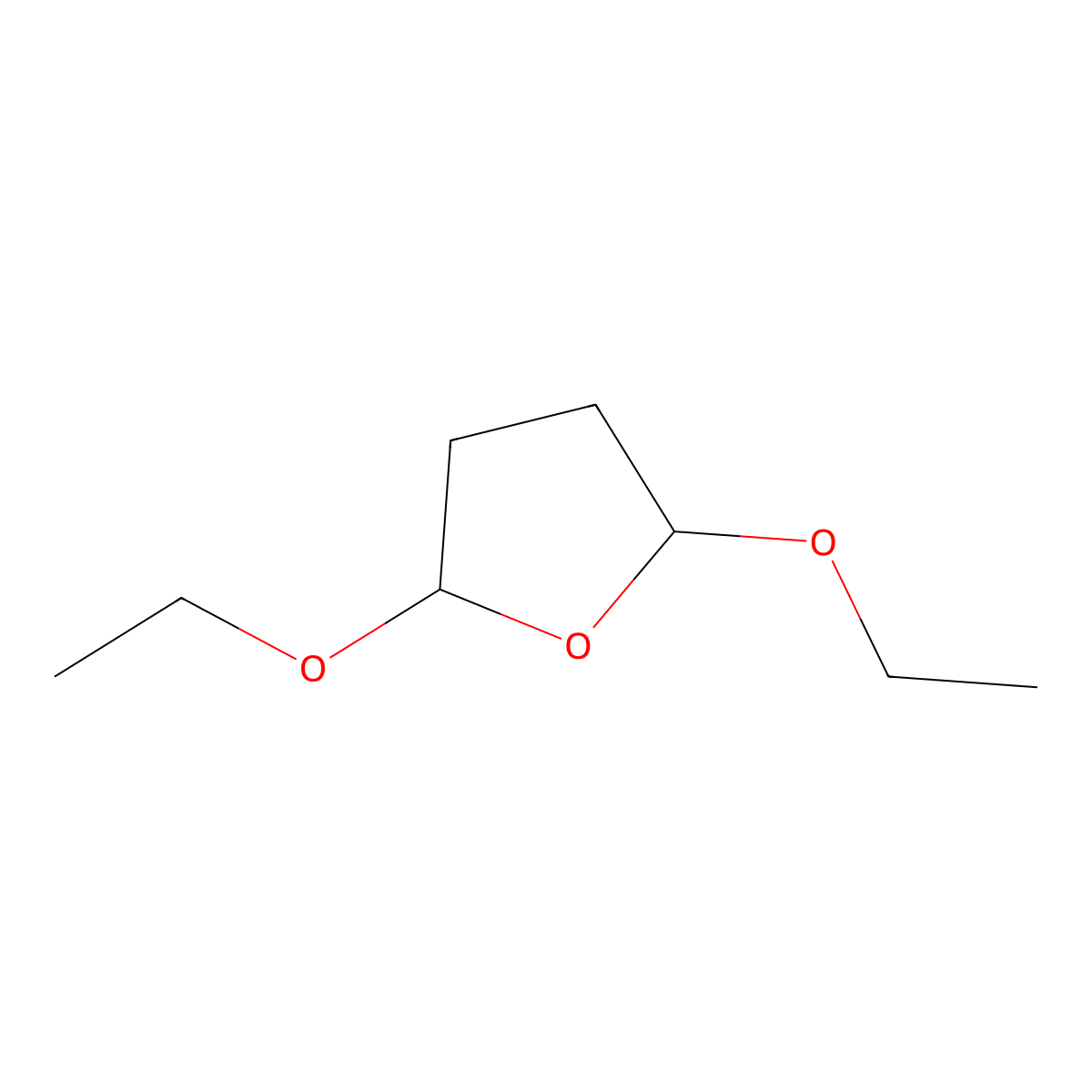 2,5-Diethoxytetrahydrofuran molecular structure, CAS 3320-90-9