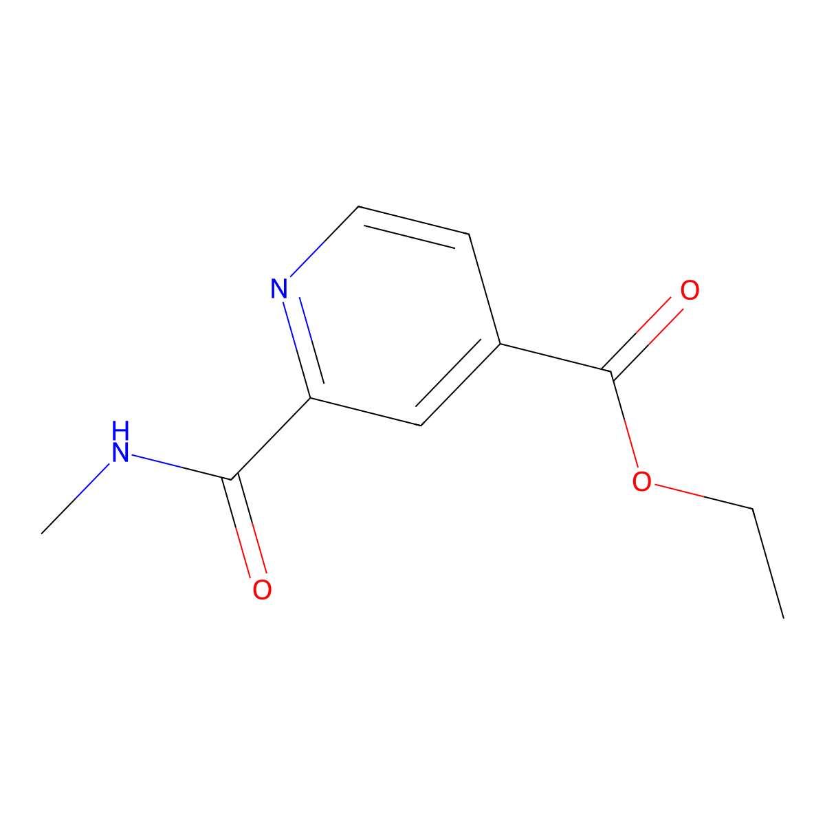 Ethyl 2-(methylcarbamoyl)pyridine-4-carboxylate molecular structure, CAS 332013-42-0
