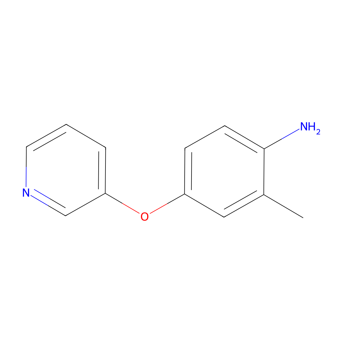 2-Methyl-4-(pyridin-3-yloxy)aniline molecular structure, CAS 332013-52-2