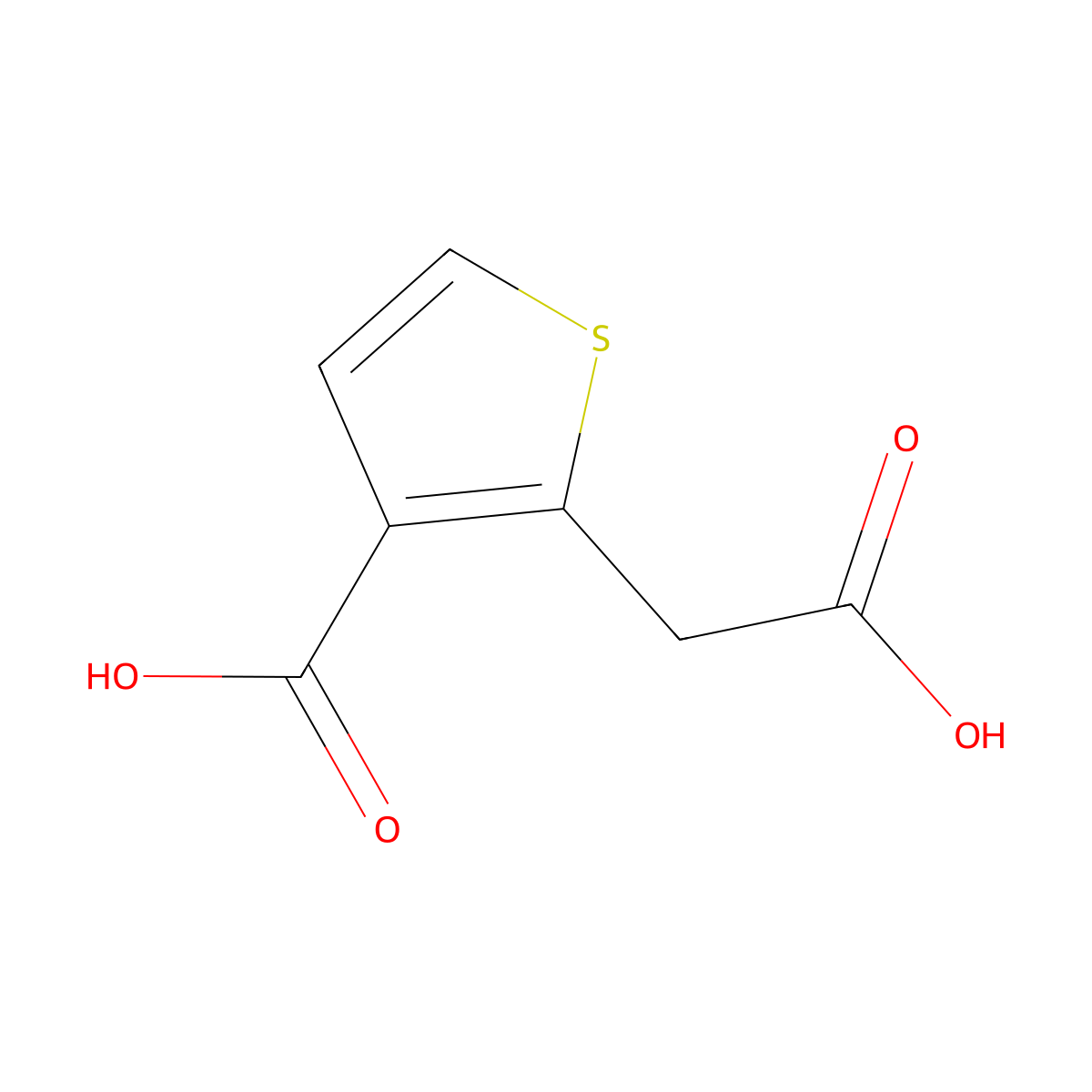 2-(Carboxymethyl)thiophene-3-carboxylic acid molecular structure, CAS 332013-53-3