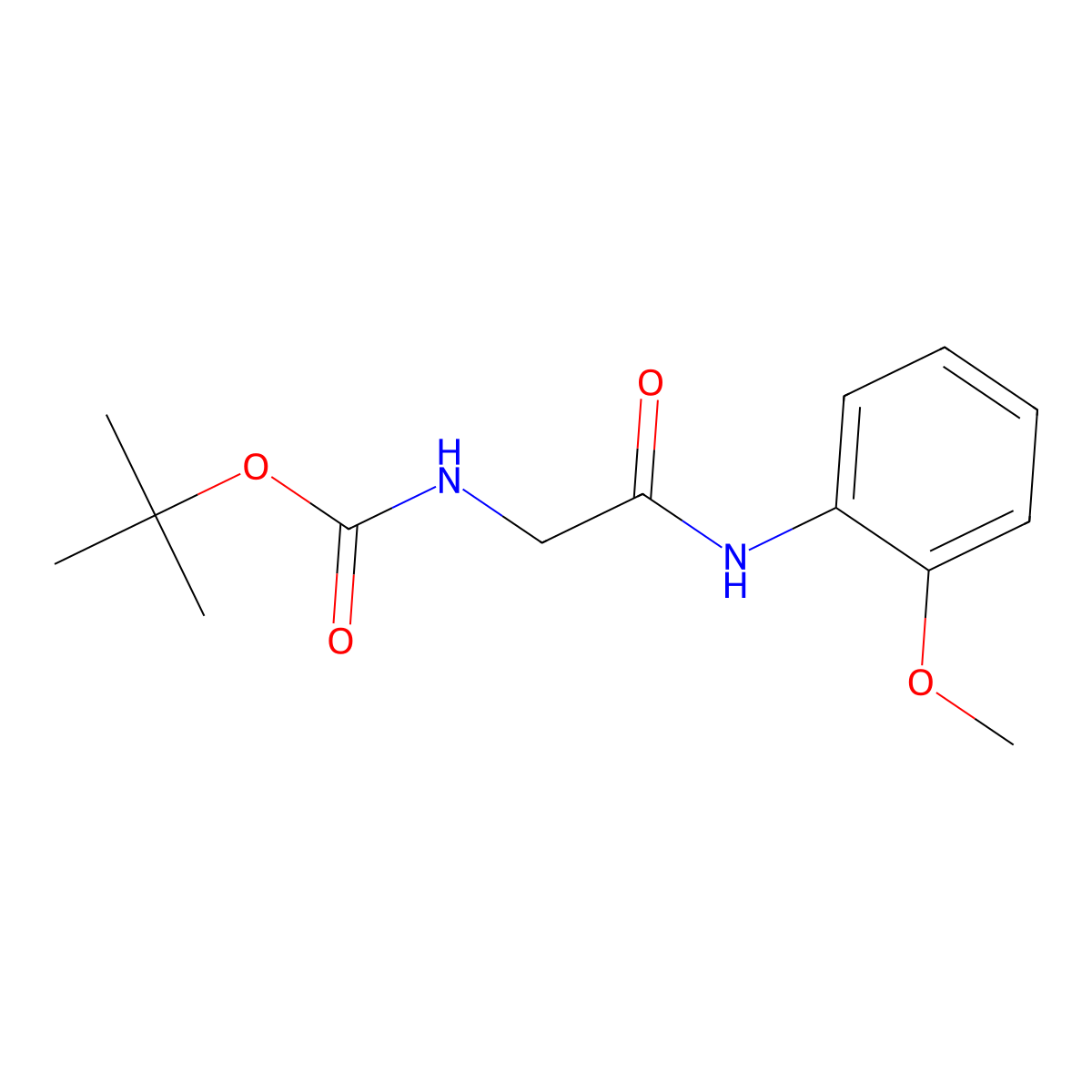 Tert-butyl 2-(2-methoxyphenylamino)-2-oxoethylcarbamate molecular structure, CAS 332016-44-1