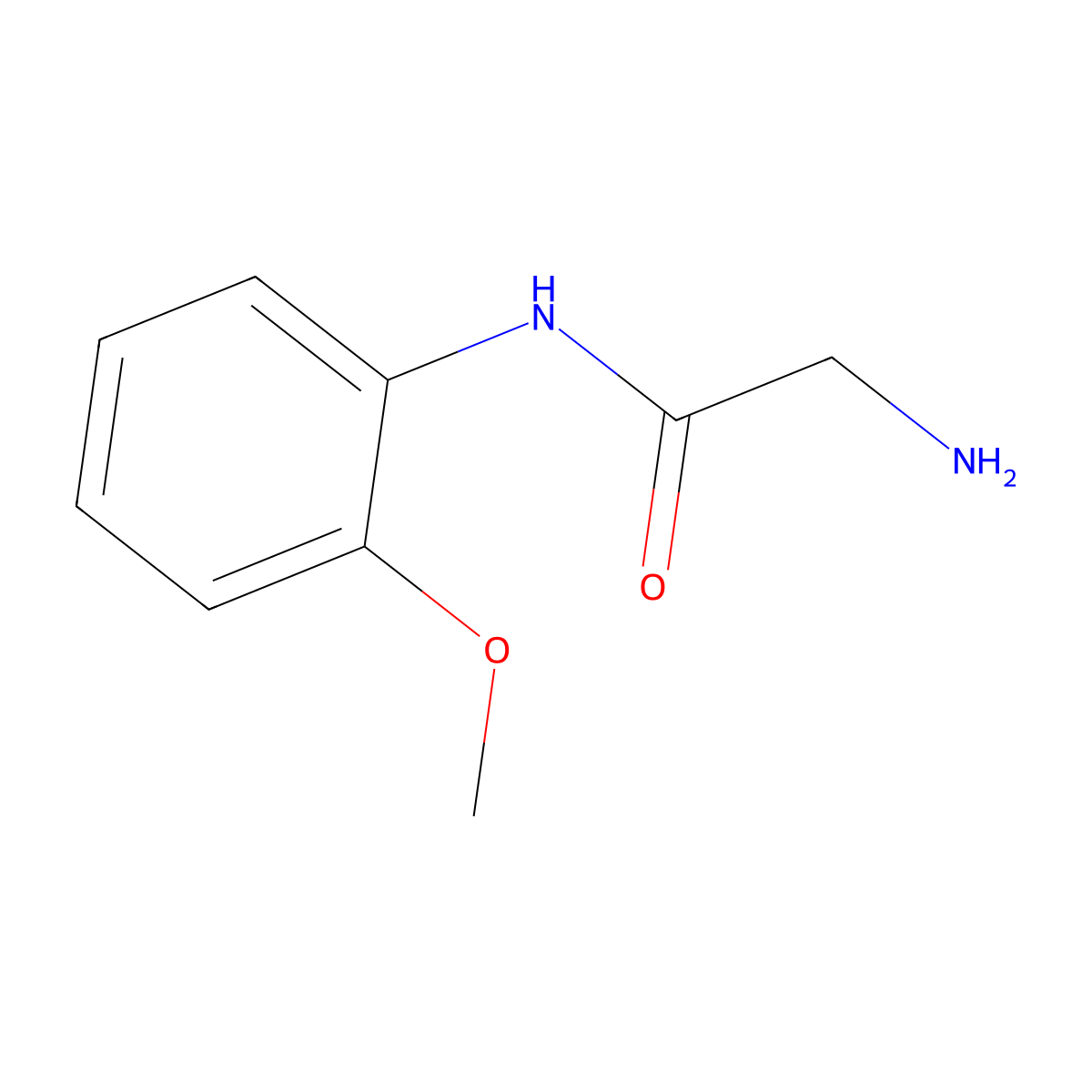 2-Amino-N-(2-methoxyphenyl)acetamide molecular structure, CAS 332016-46-3
