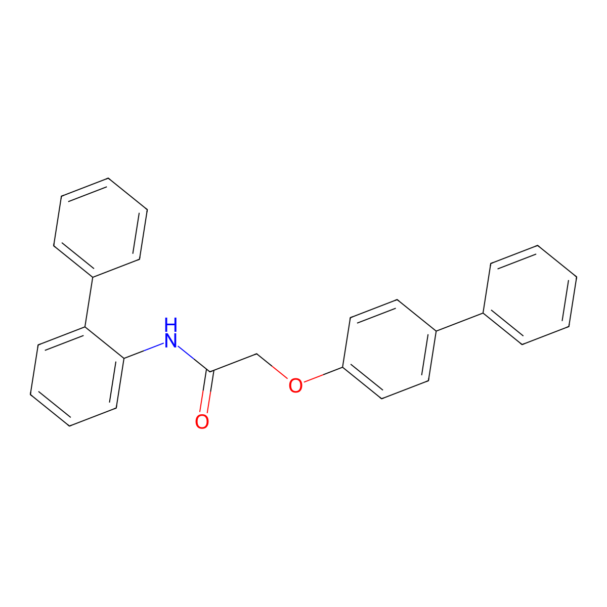 N-([1,1'-Biphenyl]-2-yl)-2-([1,1'-biphenyl]-4-yloxy)acetamide molecular structure, CAS 332018-21-0