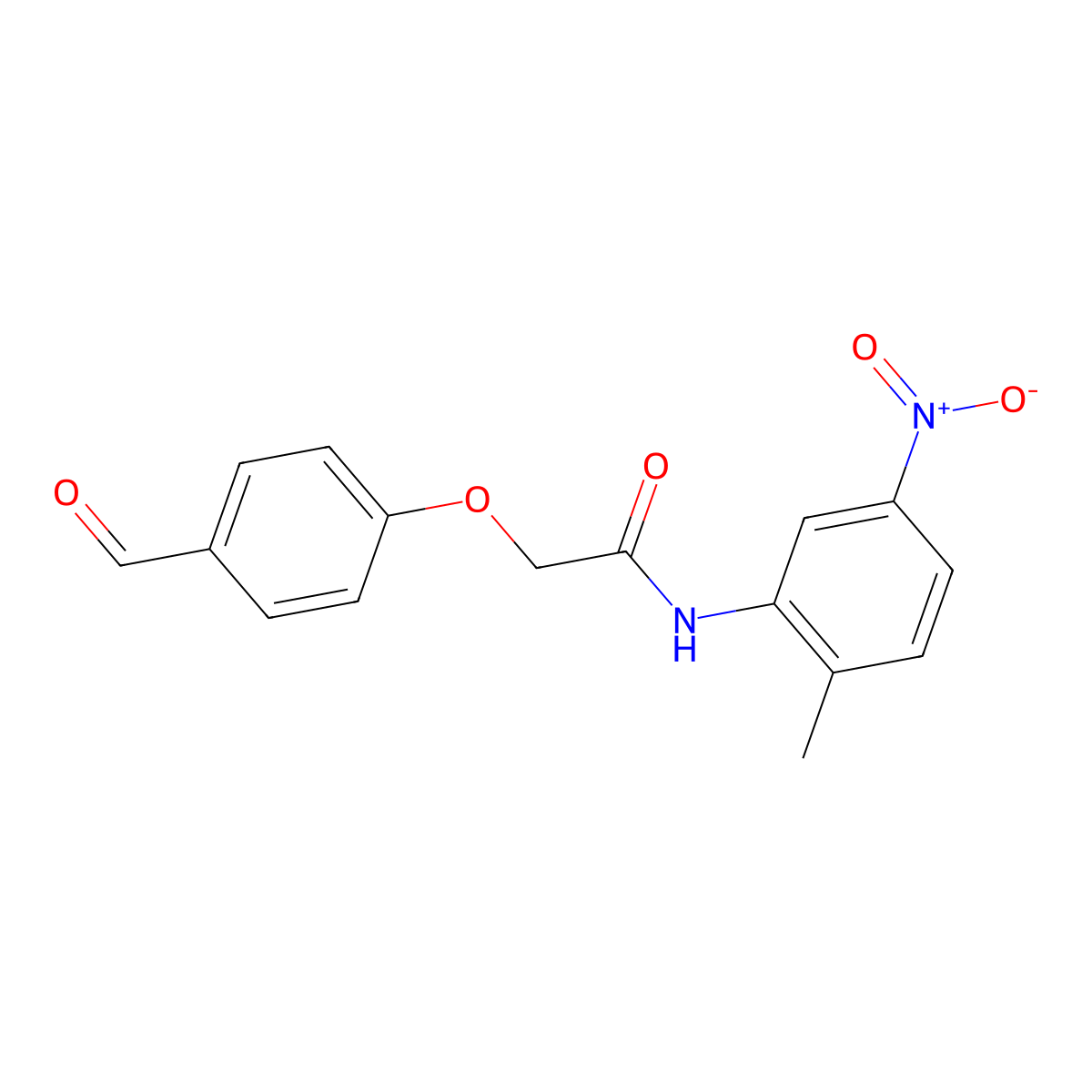 2-(4-formylphenoxy)-N-(2-methyl-5-nitrophenyl)acetamide molecular structure, CAS 332018-46-9