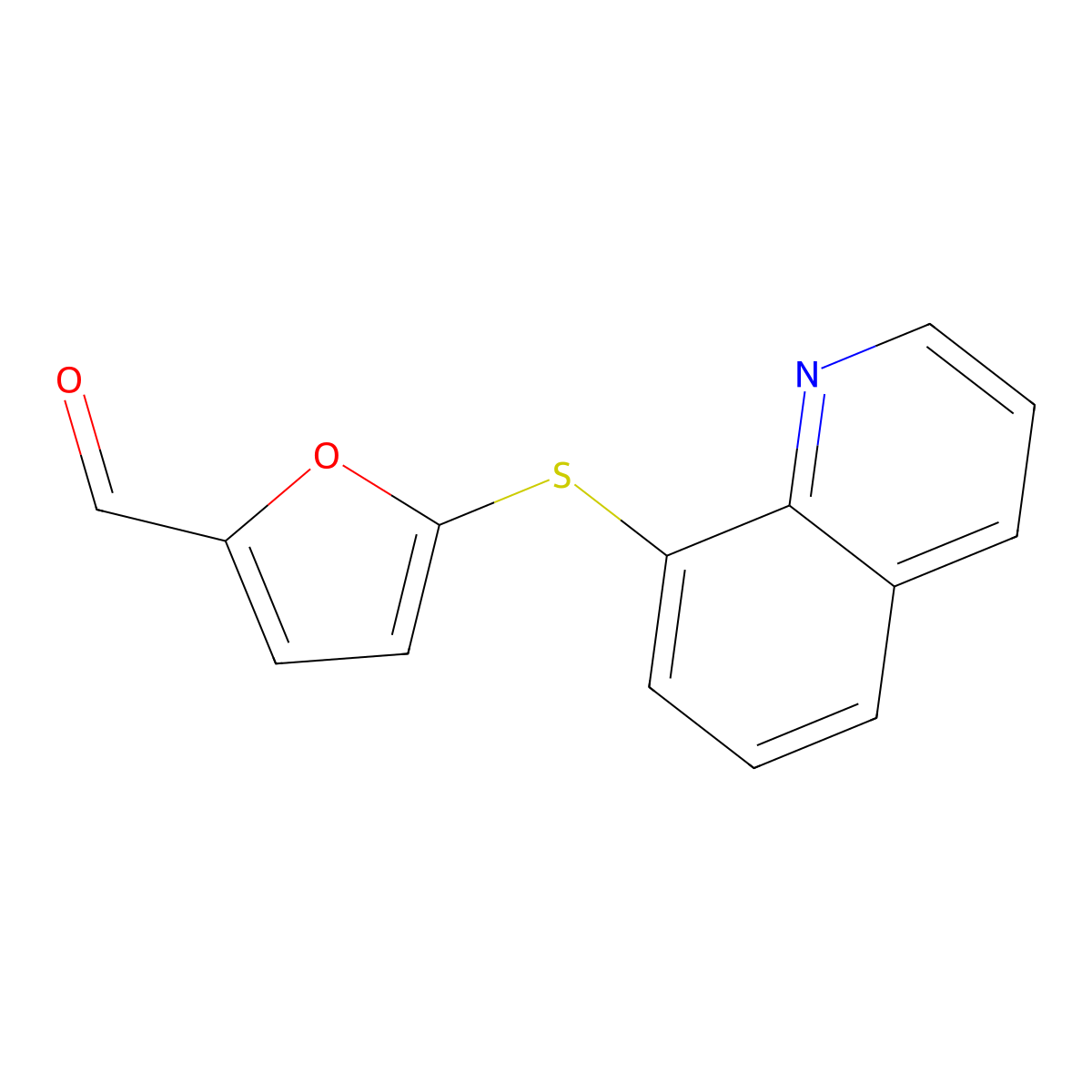 5-(Quinolin-8-ylthio)furan-2-carbaldehyde molecular structure, CAS 332018-99-2
