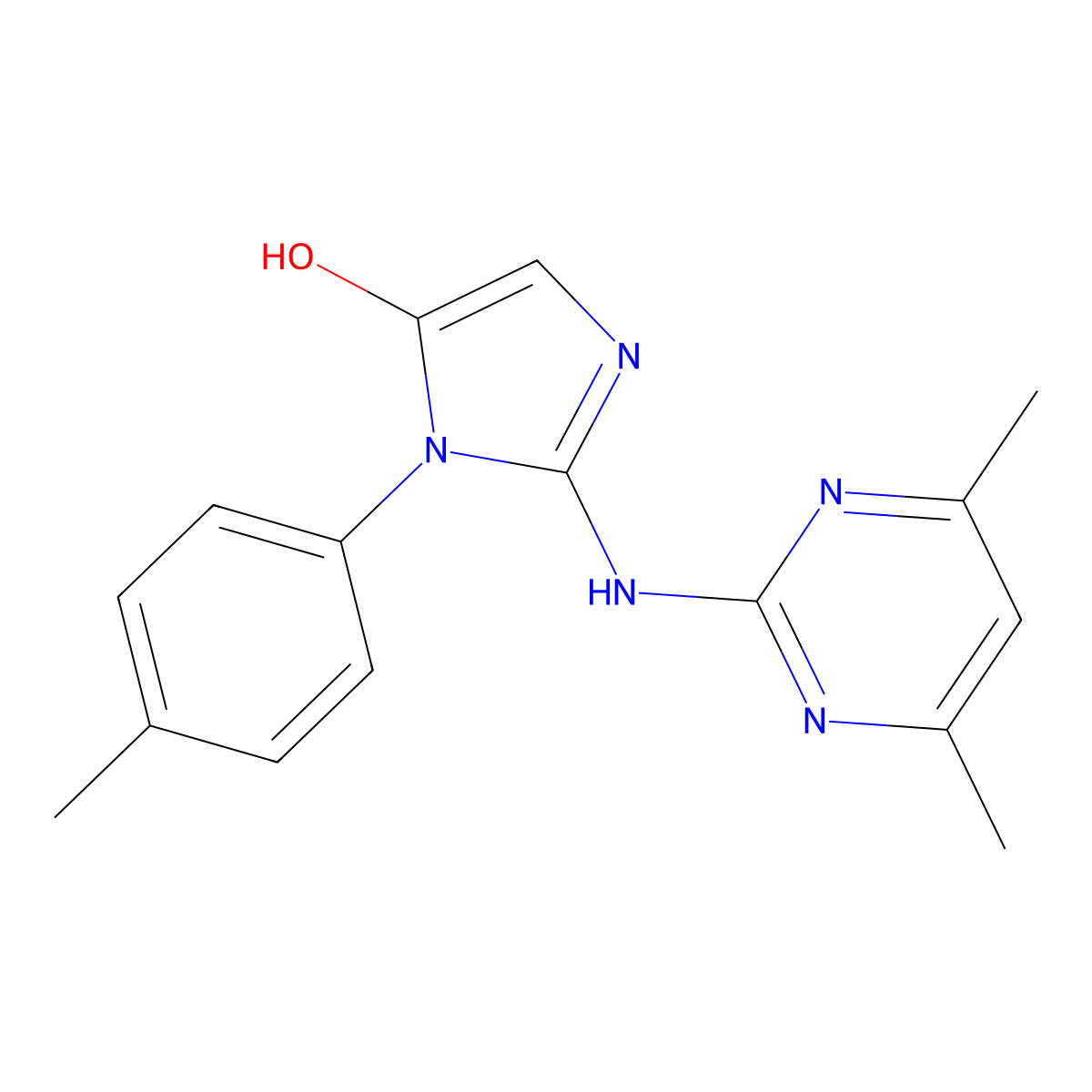 2-[(4,6-Dimethylpyrimidin-2-yl)amino]-3-(4-methylphenyl)imidazol-4-ol molecular structure, CAS 332019-63-3
