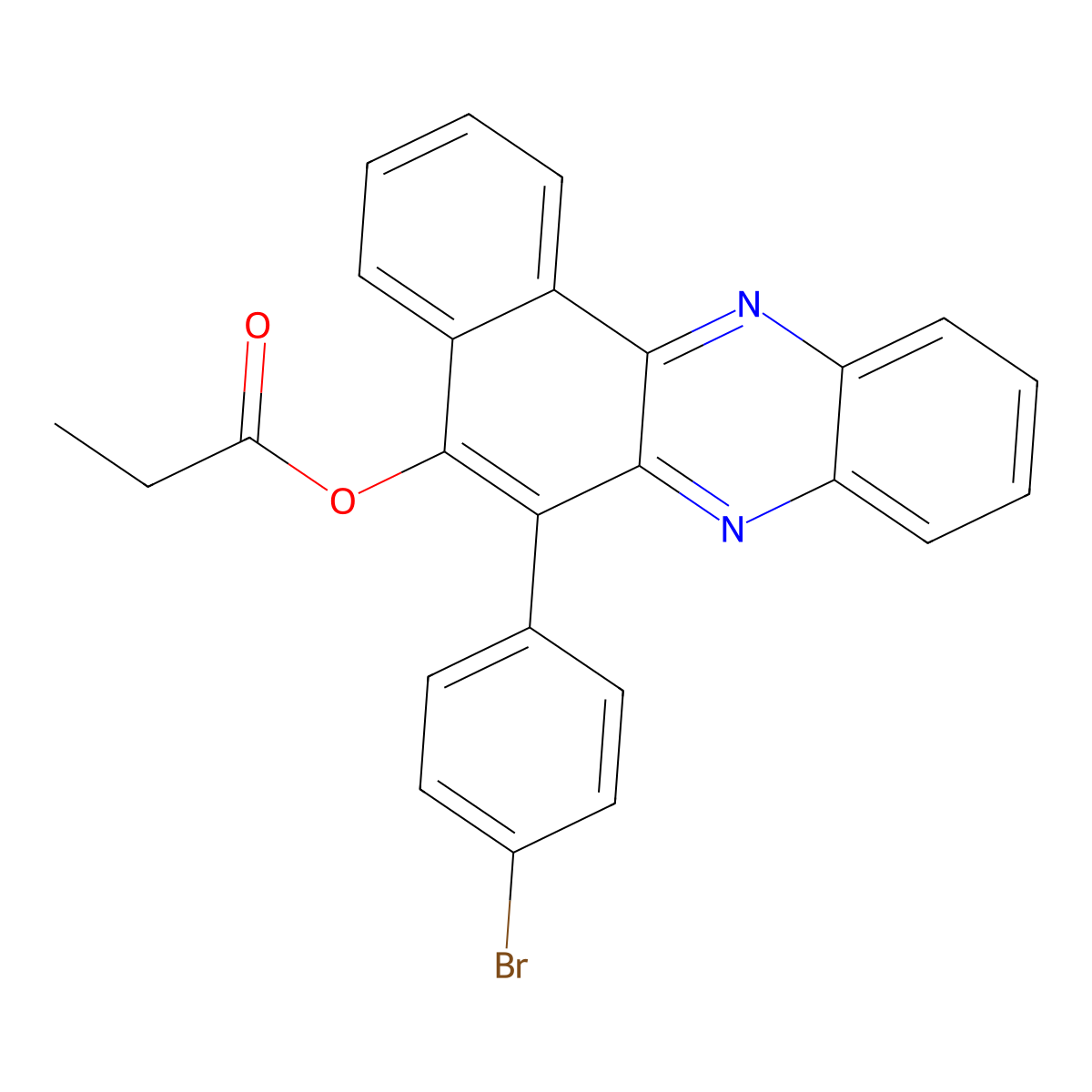 6-(4-Bromophenyl)benzo[a]phenazin-5-yl propanoate molecular structure, CAS 332019-95-1