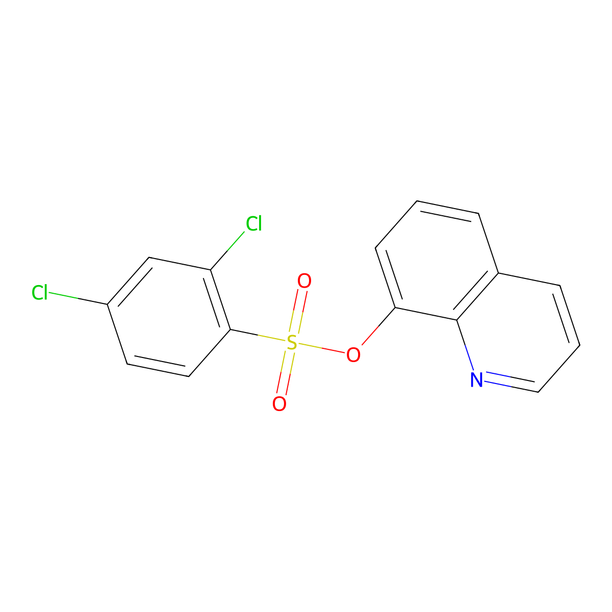Quinolin-8-yl 2,4-dichlorobenzenesulfonate molecular structure, CAS 332020-75-4