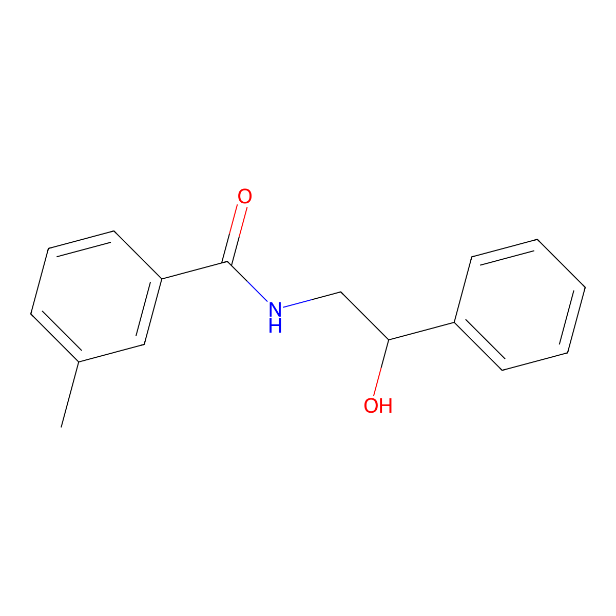 N-(2-hydroxy-2-phenylethyl)-3-methylbenzamide molecular structure, CAS 332021-22-4