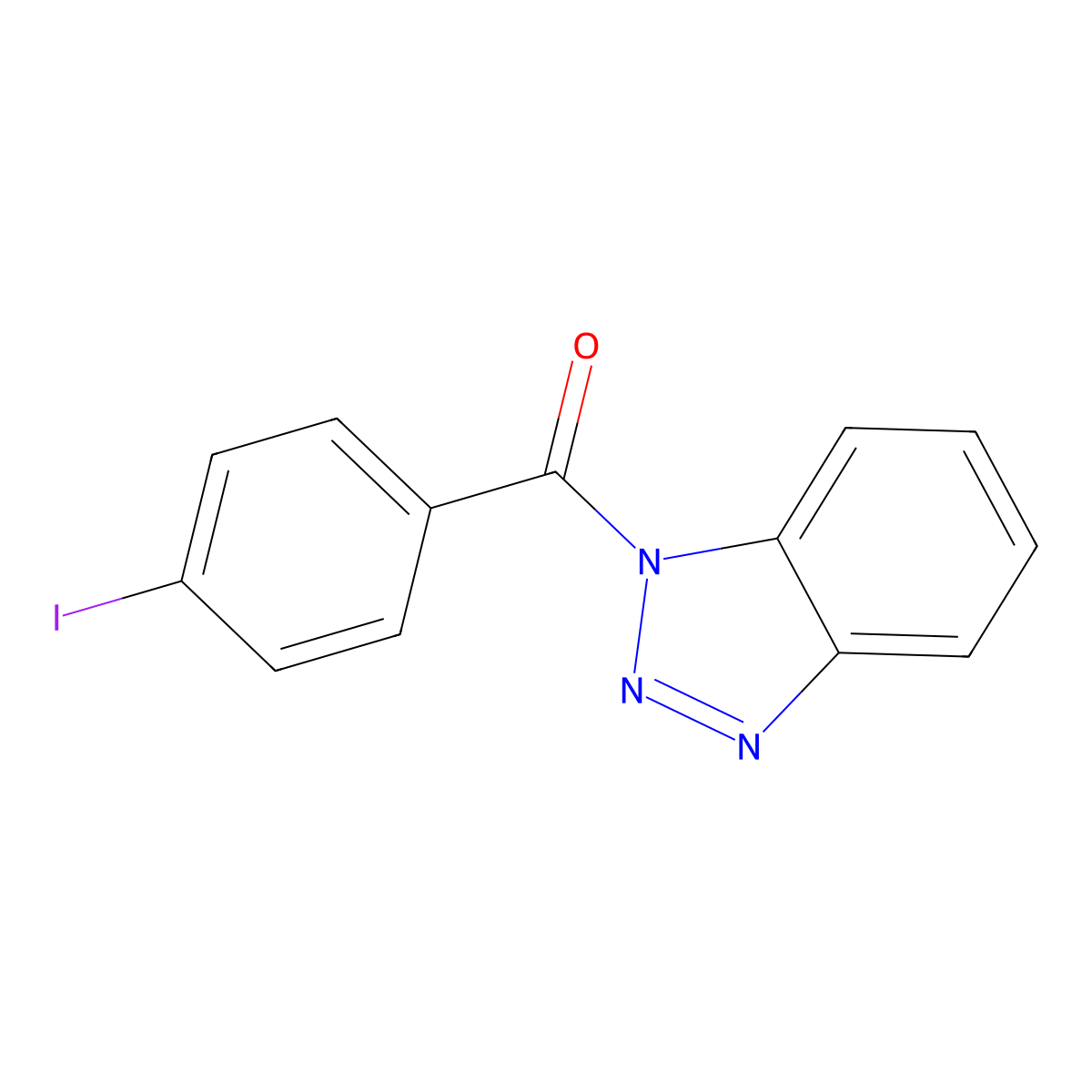 1-(4-iodobenzoyl)-1H-1,2,3-benzotriazole molecular structure, CAS 332021-24-6