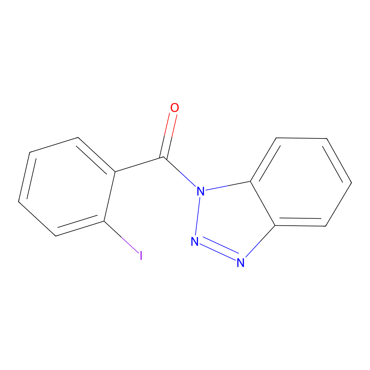 Benzotriazol-1-yl-(2-iodophenyl)methanone molecular structure, CAS 332021-26-8