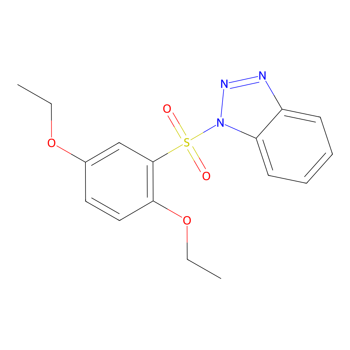 1-[(2,5-diethoxyphenyl)sulfonyl]-1H-benzotriazole molecular structure, CAS 332021-66-6