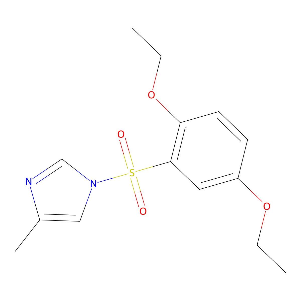 1-(2,5-Diethoxyphenyl)sulfonyl-4-methylimidazole molecular structure, CAS 332021-68-8