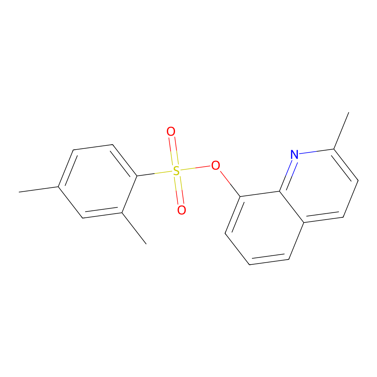 2-Methyl-8-quinolinyl 2,4-dimethylbenzenesulfonate molecular structure, CAS 332021-72-4
