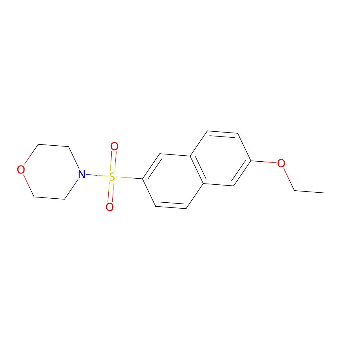 4-[(6-Ethoxy-2-naphthyl)sulfonyl]morpholine molecular structure, CAS 332022-01-2