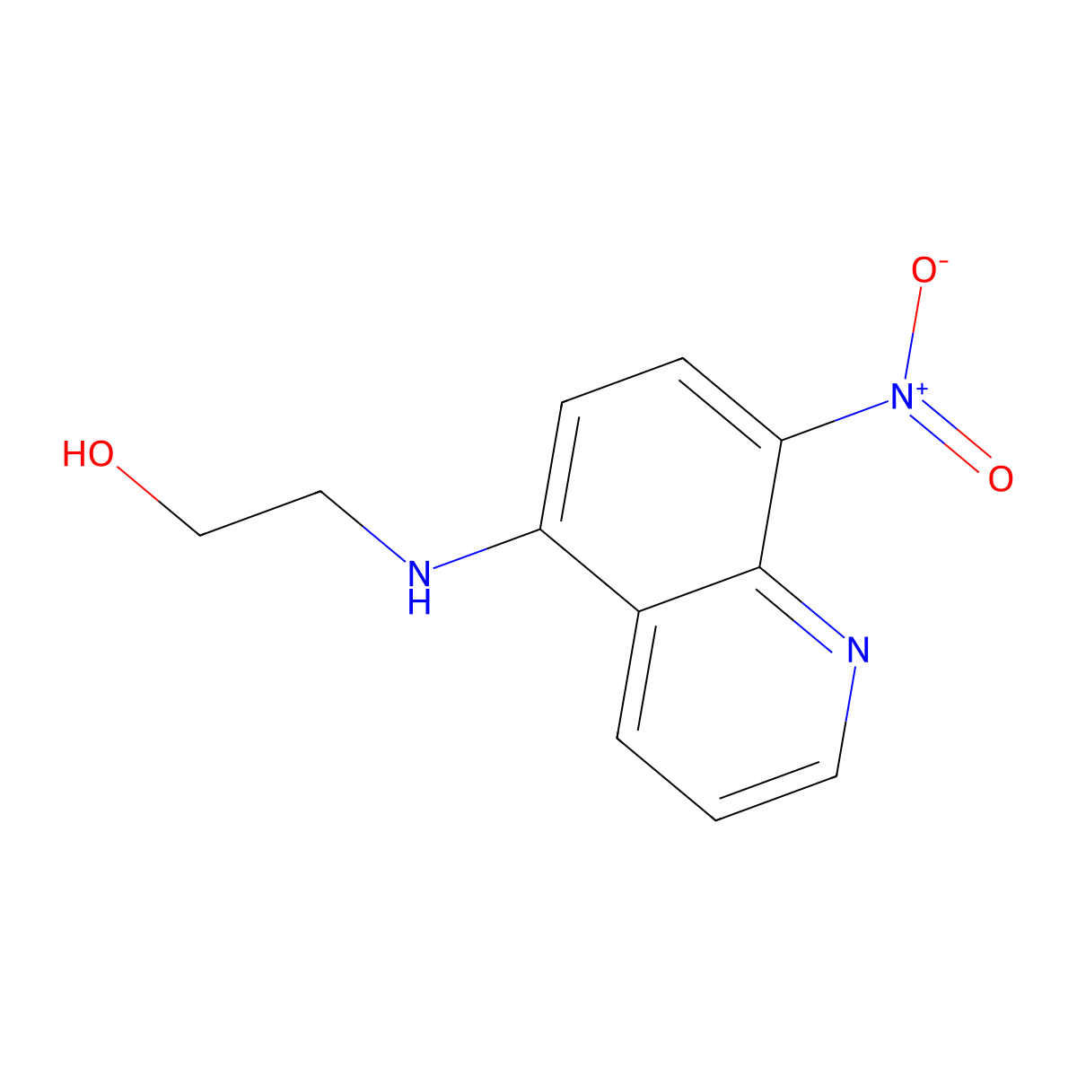2-[(8-Nitroquinolin-5-yl)amino]ethanol molecular structure, CAS 332023-15-1