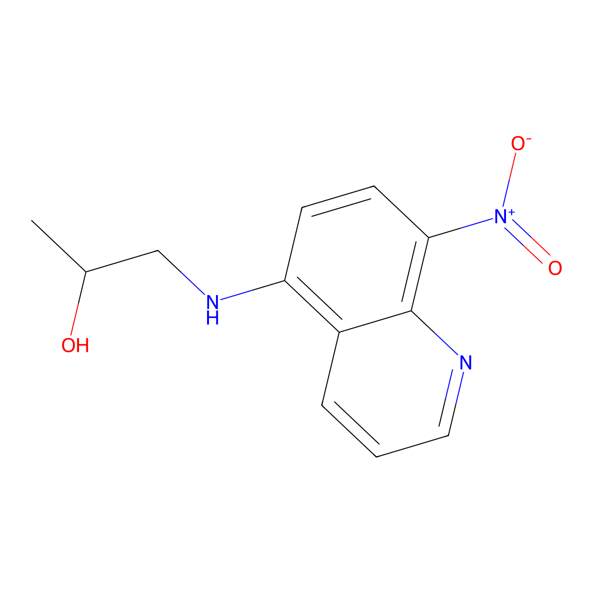 1-[(8-Nitroquinolin-5-yl)amino]propan-2-ol molecular structure, CAS 332023-16-2